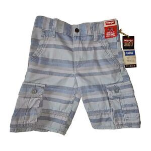 5/$25 NWT Wrangler Kids Cargo Stripe Shorts Size 6 Regular Boys Adjustable